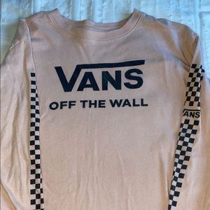 Vans Light Pink Checkered Long Sleeve